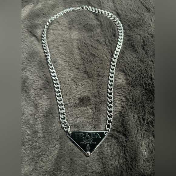 Prada black and silver necklace - Picture 1 of 3